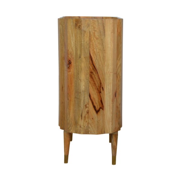 Solid Mango Wood Natural Finished 2 Door Ridged Cabinet - Image 8