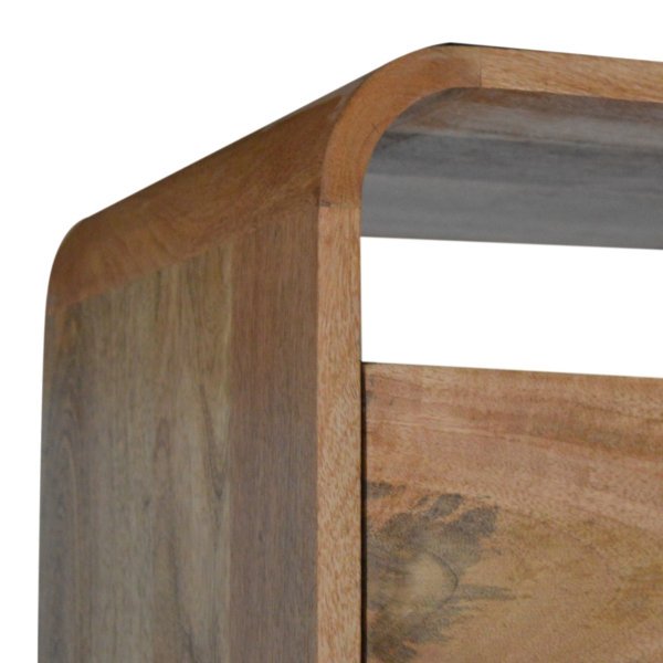 Solid Mango Wood Oak Finished 2 Drawer London Bedside - Image 7