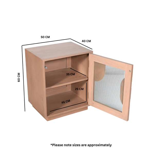 Indus Solid Wood Bedside Table - Image 4