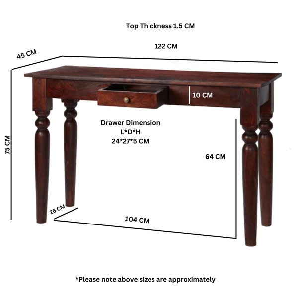 Jaipur Dark Mango Console Table - Image 4