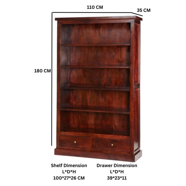 Jaipur Dark Mango Large Bookcase - Image 3