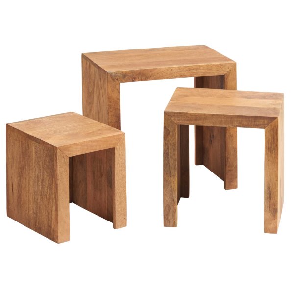 Toko Light Mango Nest of 3 Tables - Image 3