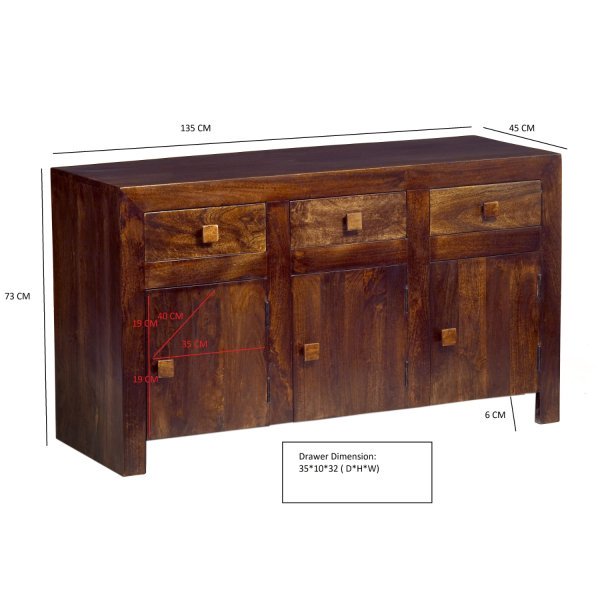 Toko Dark Mango Large Sideboard - Image 5