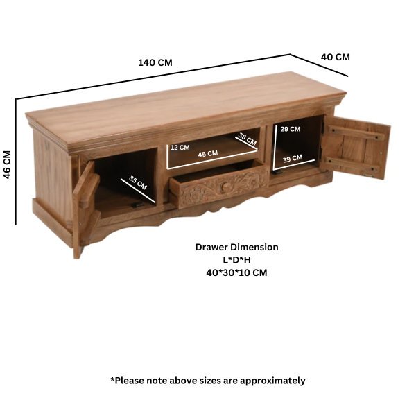 Artwork Mango Wood Tv Cabinet - Image 4