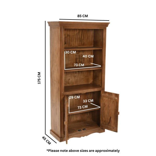 Artwork Mango Wood Large Corner Bookcase - Image 5