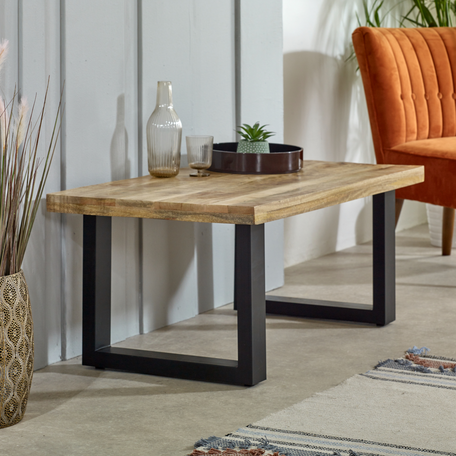Surrey Solid Wood & Metal Coffee Table - Image 5