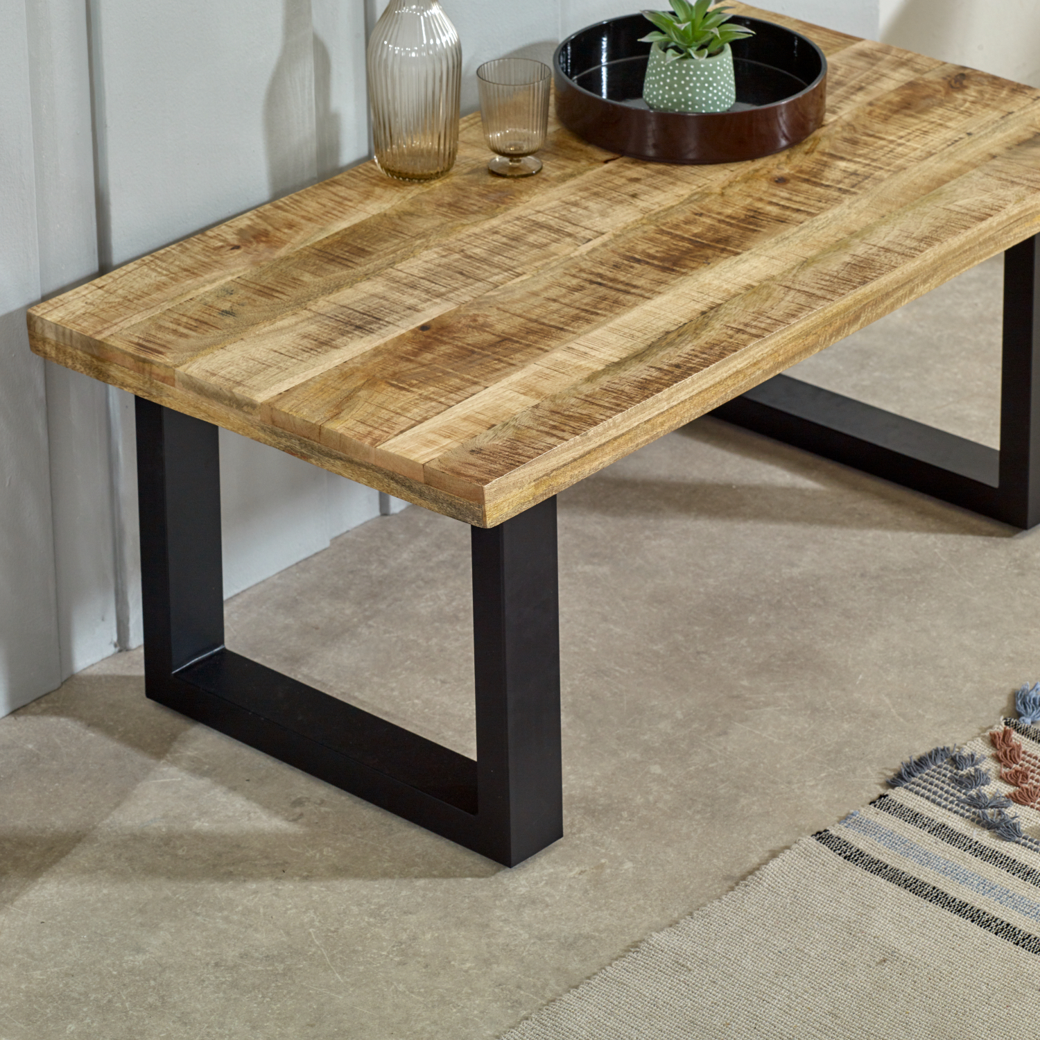 Surrey Solid Wood & Metal Coffee Table - Image 2