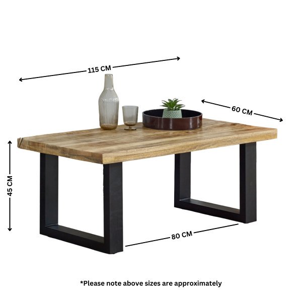 Surrey Solid Wood & Metal Coffee Table - Image 3