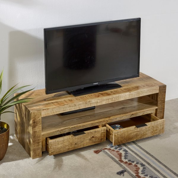 Surrey Solid Wood Tv Stand With 2 Drawers - Image 6