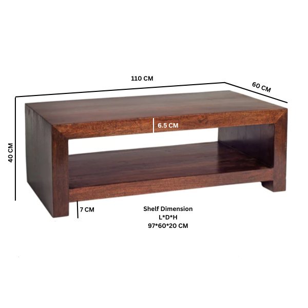 Toko Dark Mango Large Coffee Table - Image 3