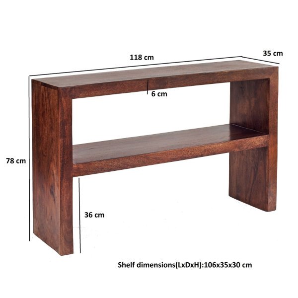 Toko Dark Mango Console Table - Image 3