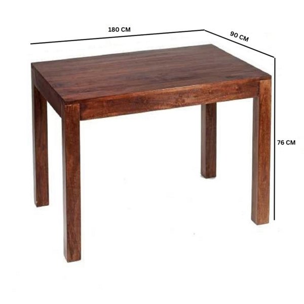 Toko Dark Mango Large Dining Table 6ft (180cm) - Image 3
