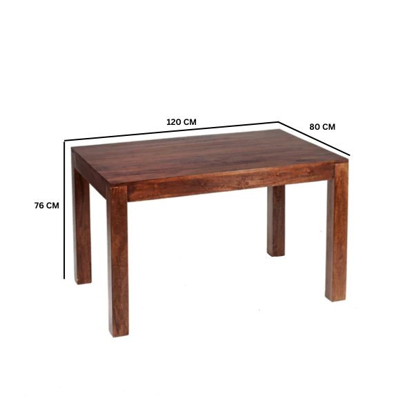 Toko Dark Mango Small Dining Table 4ft (120cm) - Image 4