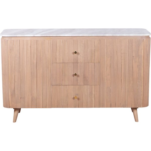 Ashford Natural Marble & Wood Extra Large Sideboard - Image 2