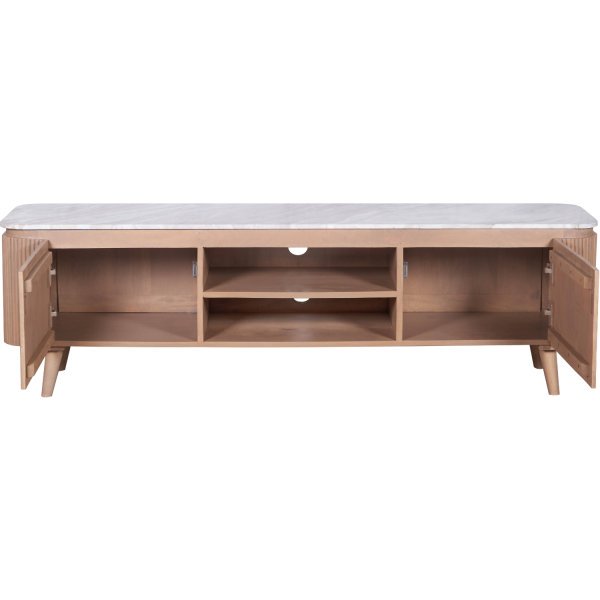 Ashford Natural Marble & Wood Large Tv Cabinet - Image 3