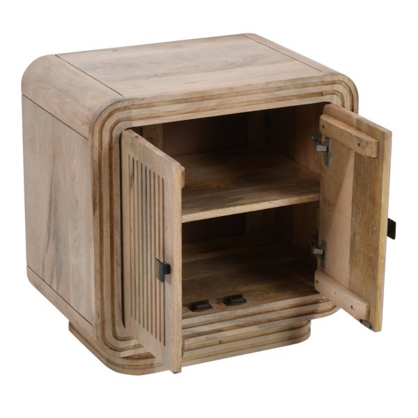 Hudson Carved Mango Wood Mini Sideboard - Image 3