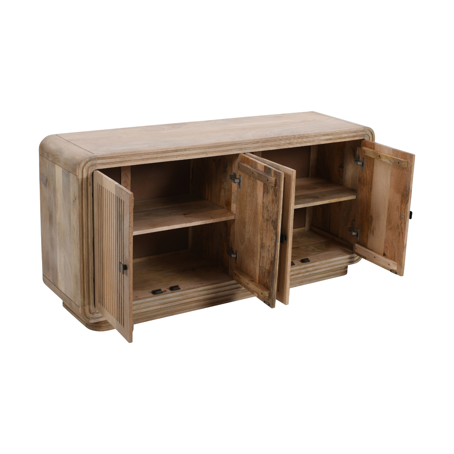 Hudson Carved Mango Wood 4 Doors Large Sideboard - Image 3