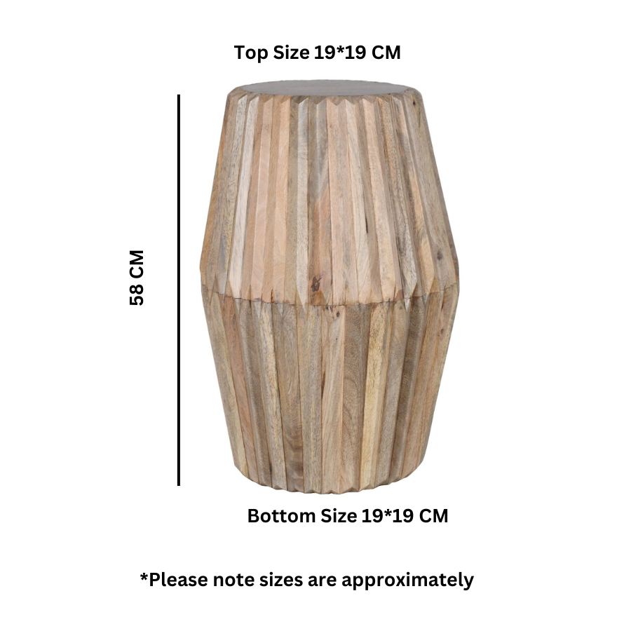 Hudson Carved Mango Wood Side Table - Image 3