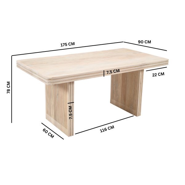 Hudson Carved Mango Wood Dining Table - Image 6