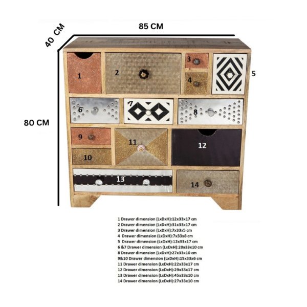 Sorio 14 Drawer Chest - Image 3