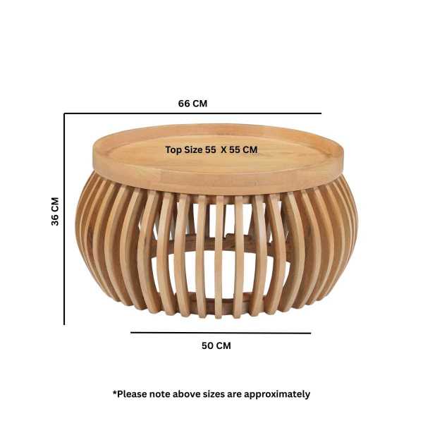 Austin Solid Wood Low Coffee Table - Image 5