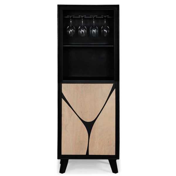 Boho Wooden Bookcase With 2 Doors - Image 5