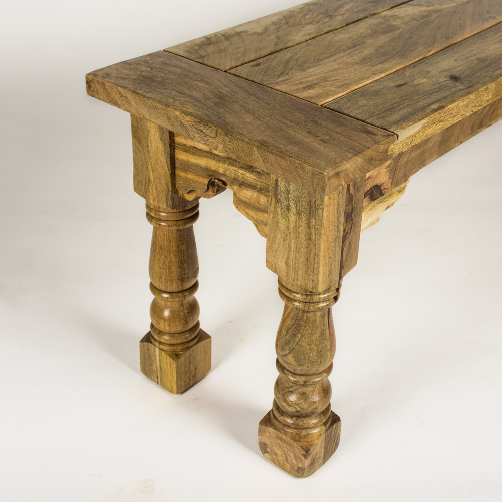 Solid Mango Wood Granary Royale Bench - Image 2