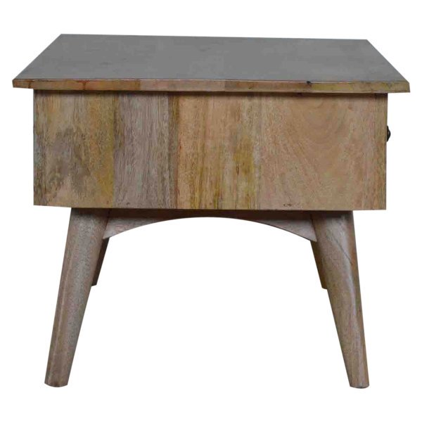 Solid Mango Wood Oak Finished 2 Drawer Coffee Table - Image 8