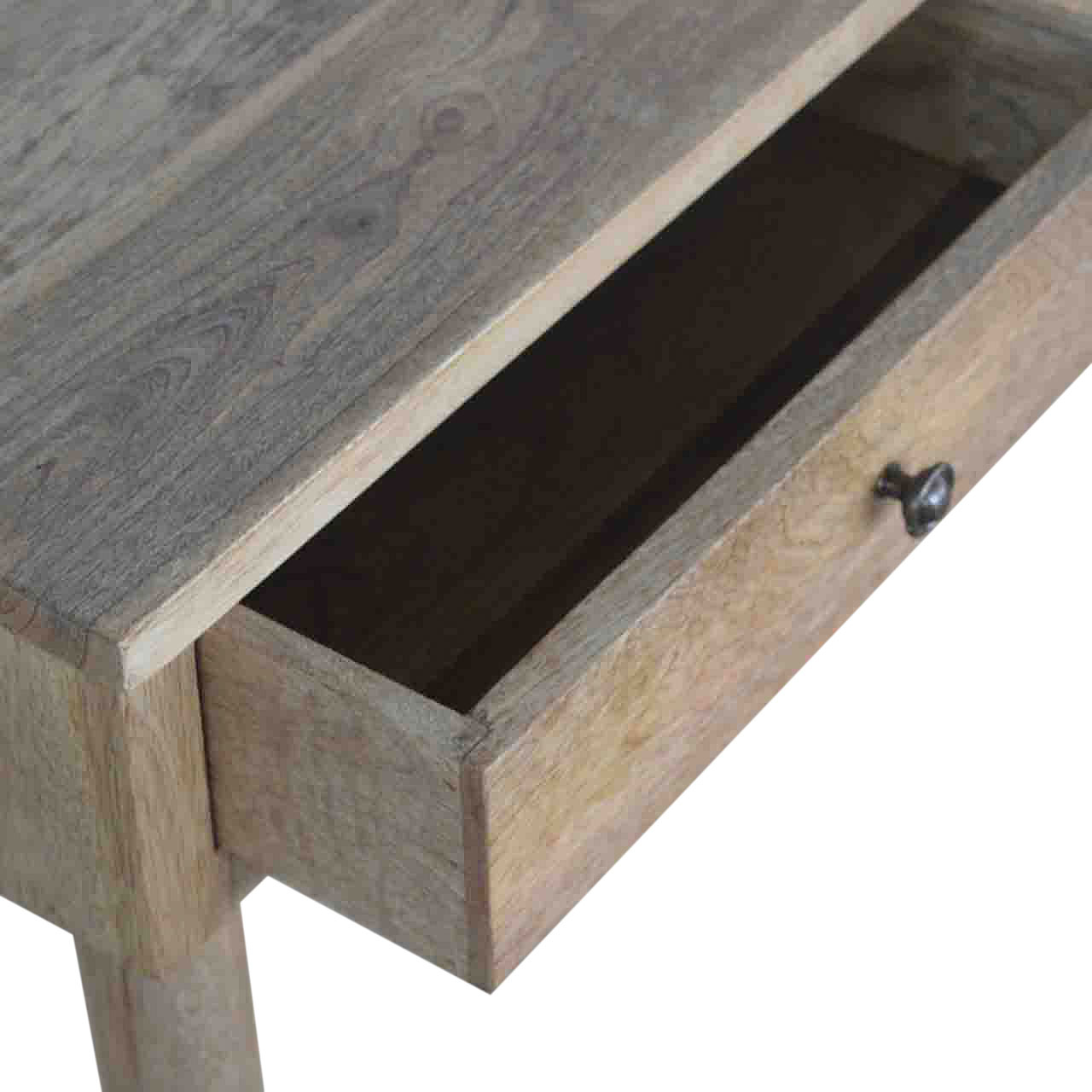 Solid Mango Wood Hallway 2 Drawer Console Table - Image 4