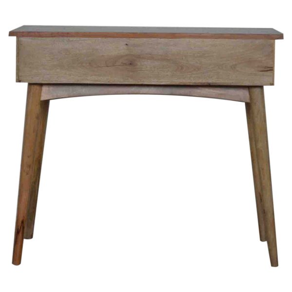 Solid Mango Wood Hallway 2 Drawer Console Table - Image 7