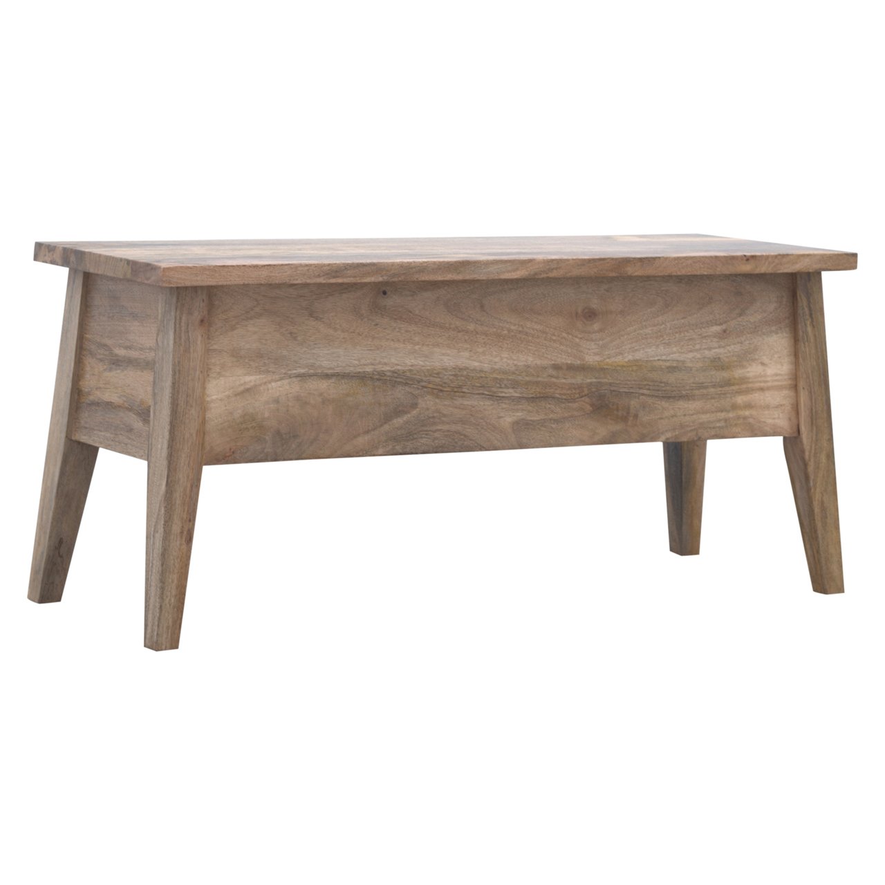 Solid Mango Wood Scandinavian Style Safety Blanket Box/Bench - Image 2