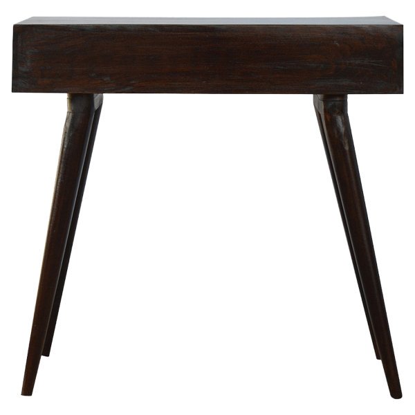 Solid Mango Wood California Walnut Finished 2 Slots Open Writing Desk - Image 8