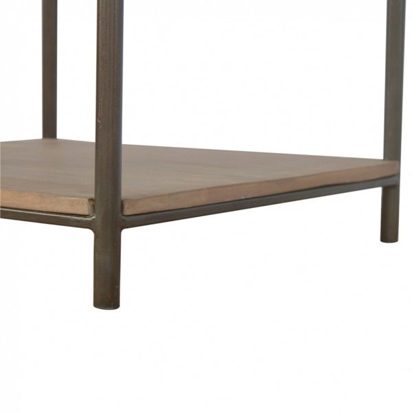 Solid Mango Wood Natural Finished Side Table - Image 5
