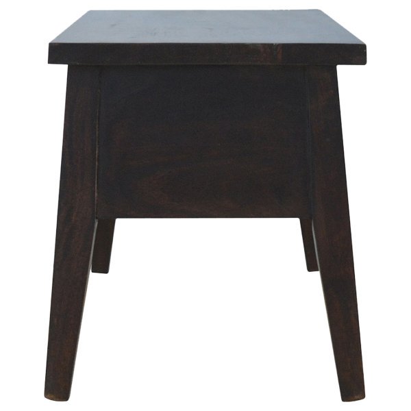Solid Mango Wood California Walnut Finished Lift up Stay Up Lid Hallway Storage Bench - Image 7