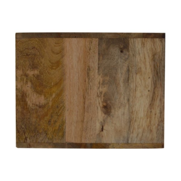 Solid Mango Wood Oak Finished 2 Drawer Wall Mounted Bedside - Image 6