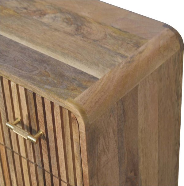 Solid Mango Wood T-bar Ridged Chest - Image 6