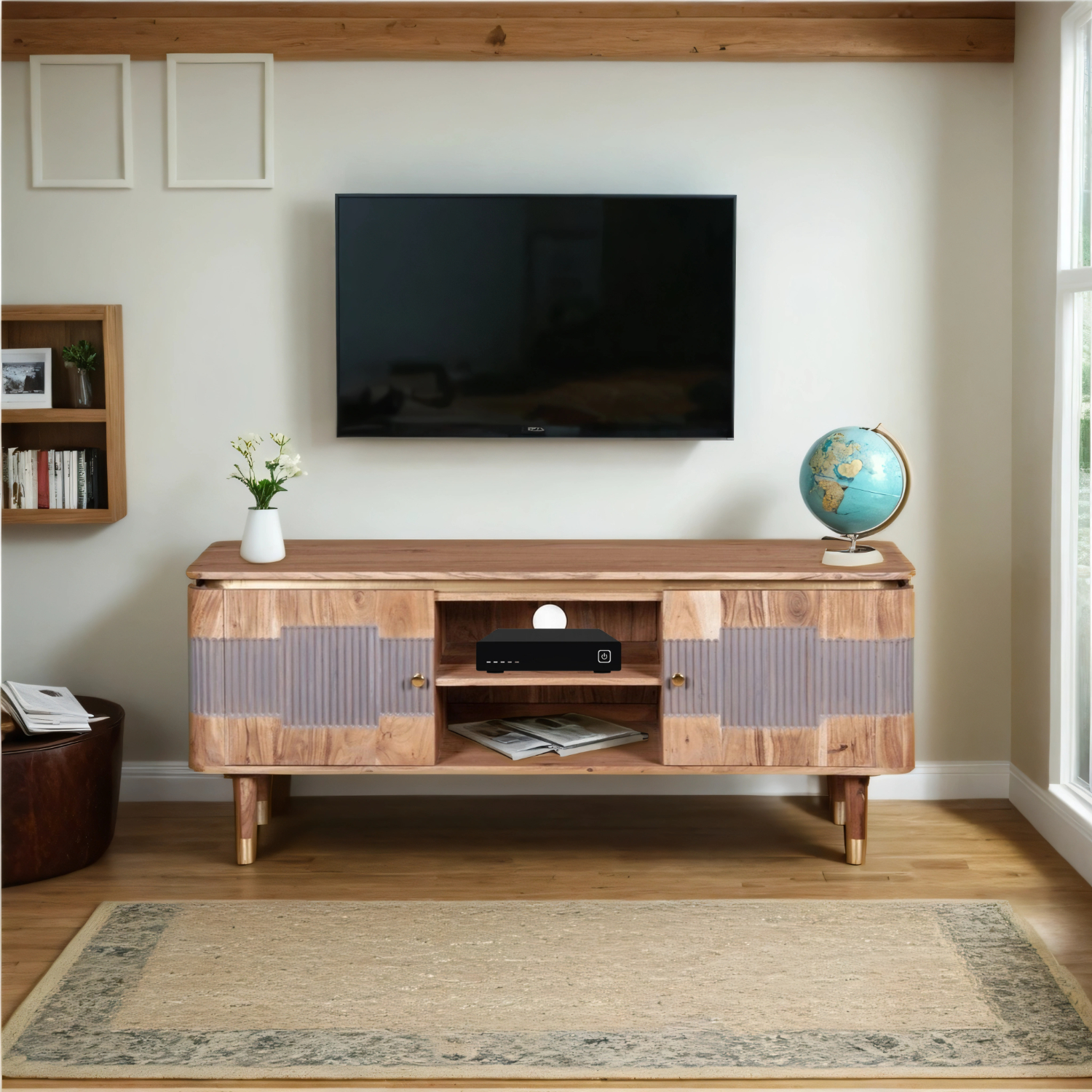 Wilton Acacia Wood TV unit - Image 6