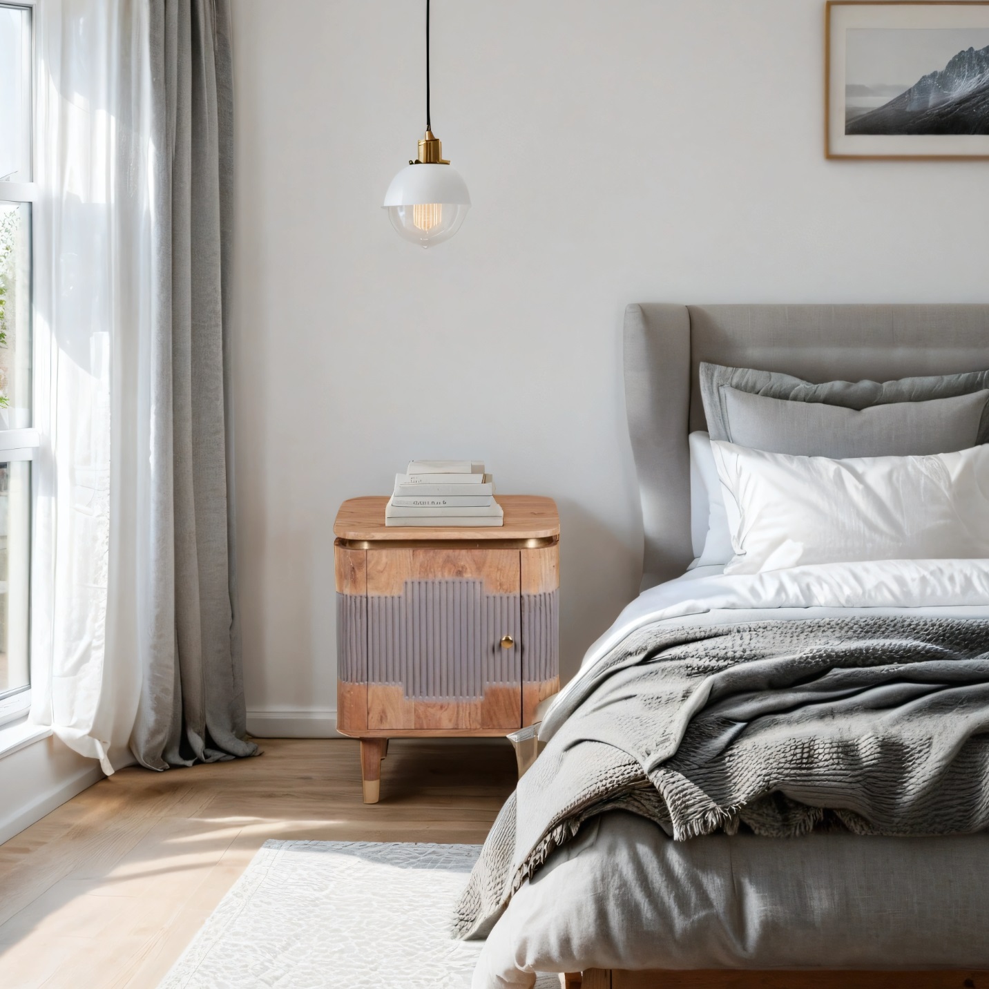Wilton Acacia Wood Bedside Table - Image 6