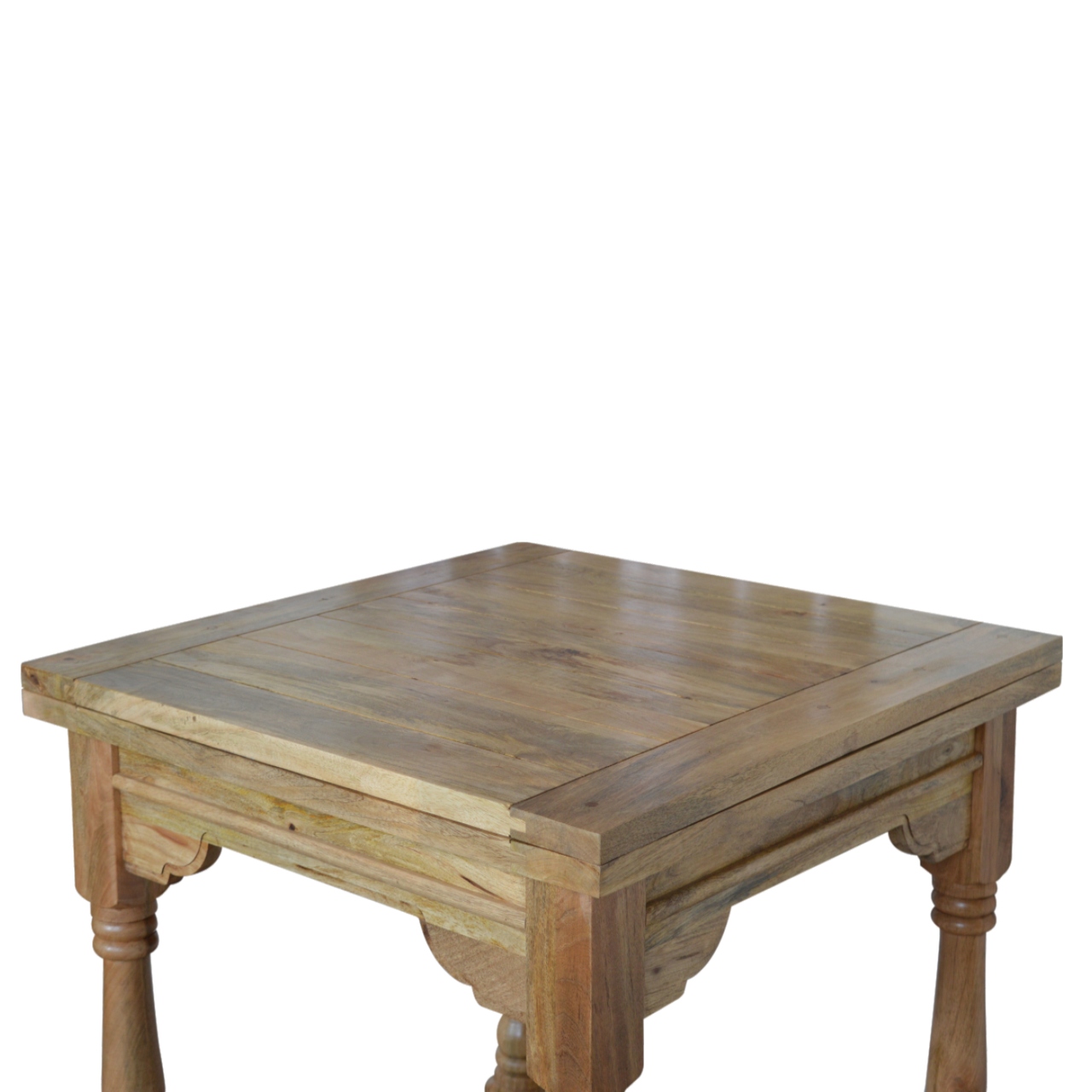 Solid Mango Wood Granary Turned-Leg Butterfly Dining Table - Image 7