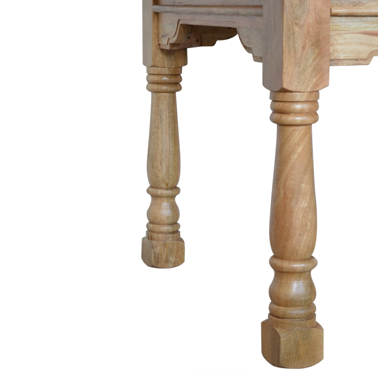 Solid Mango Wood Granary Turned-Leg Butterfly Dining Table - Image 8