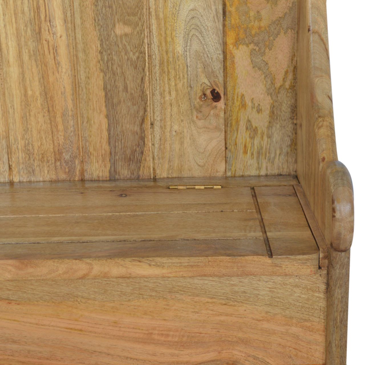 Solid Mango Wood Granary Royale Monk Bench - Image 6