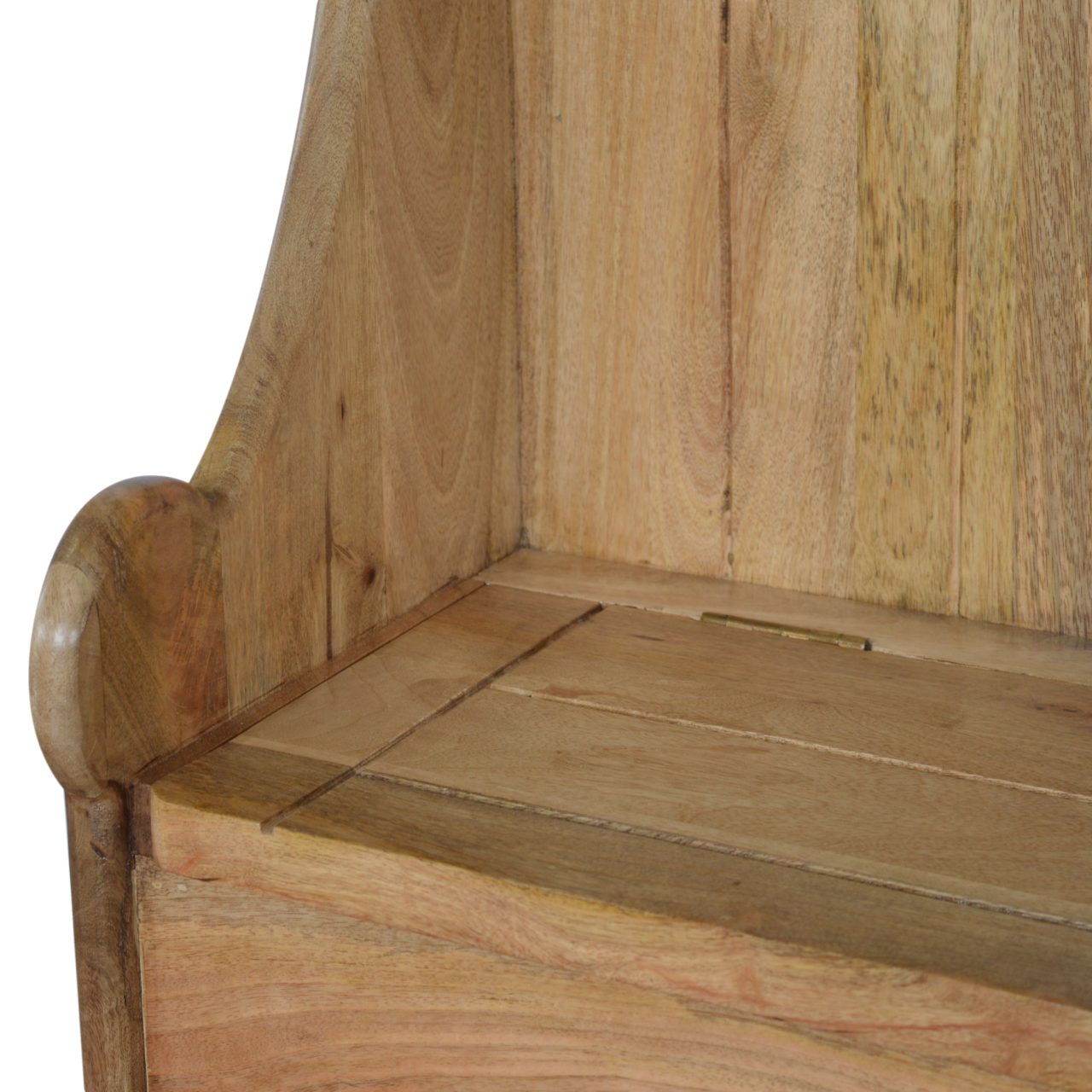 Solid Mango Wood Granary Royale Monk Bench - Image 7