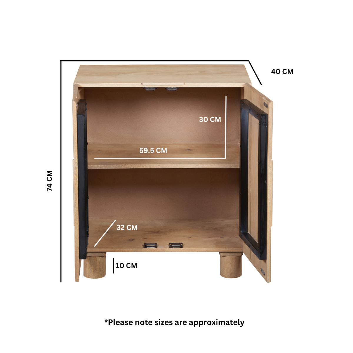Austin Solid Wooden Small Sideboard - Image 4