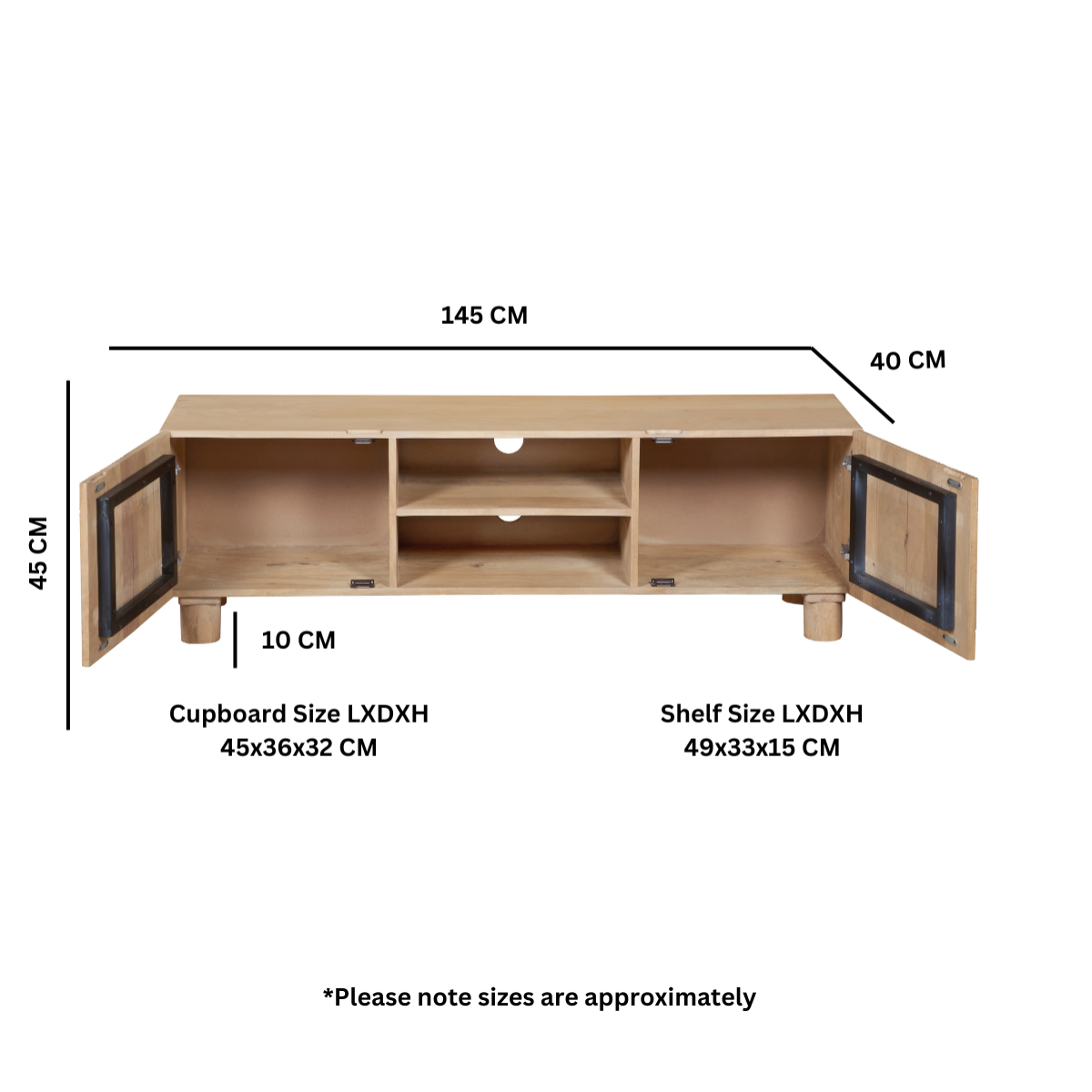 Austin Solid Wood Tv Cabinet - Image 4