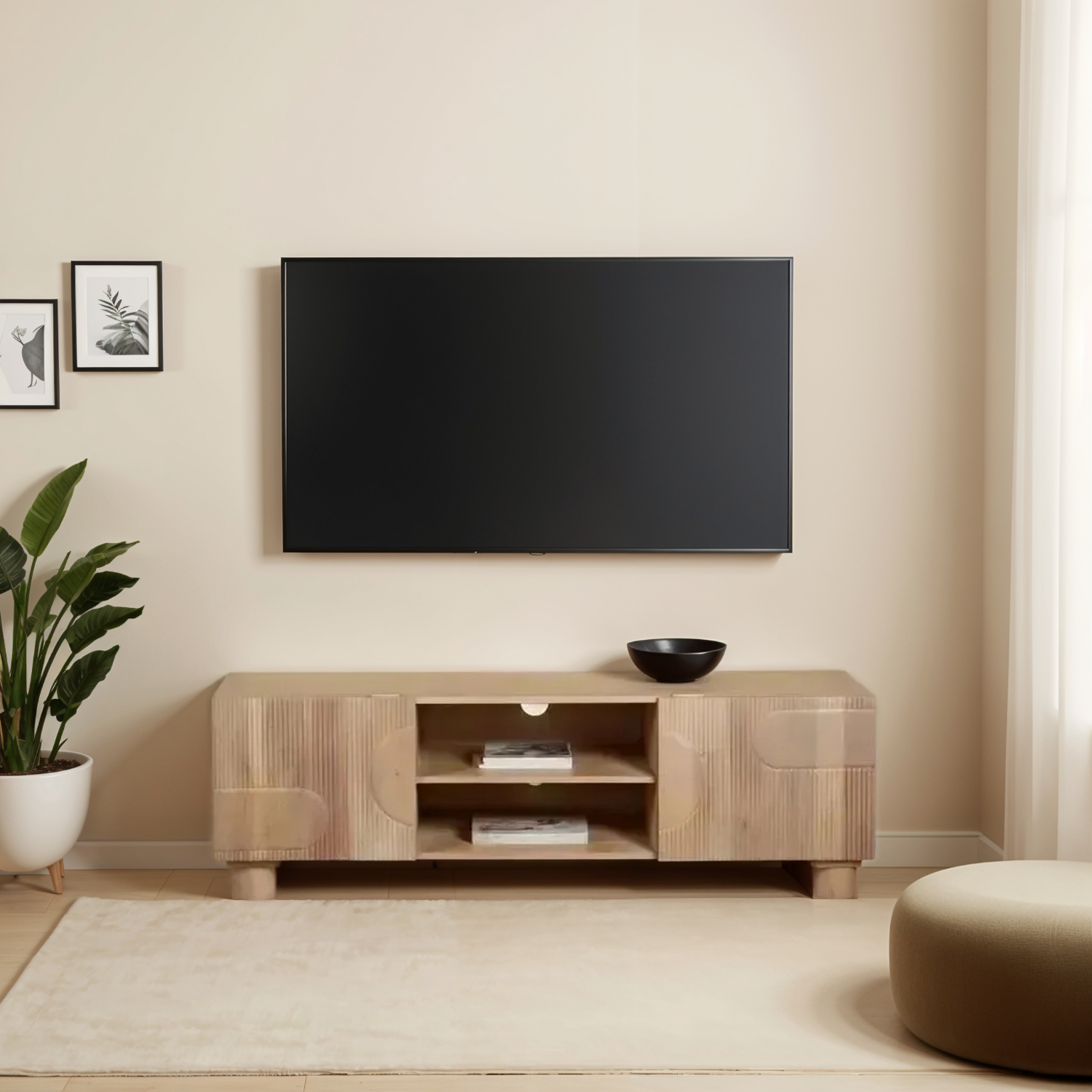 Austin Solid Wood Tv Cabinet - Image 5