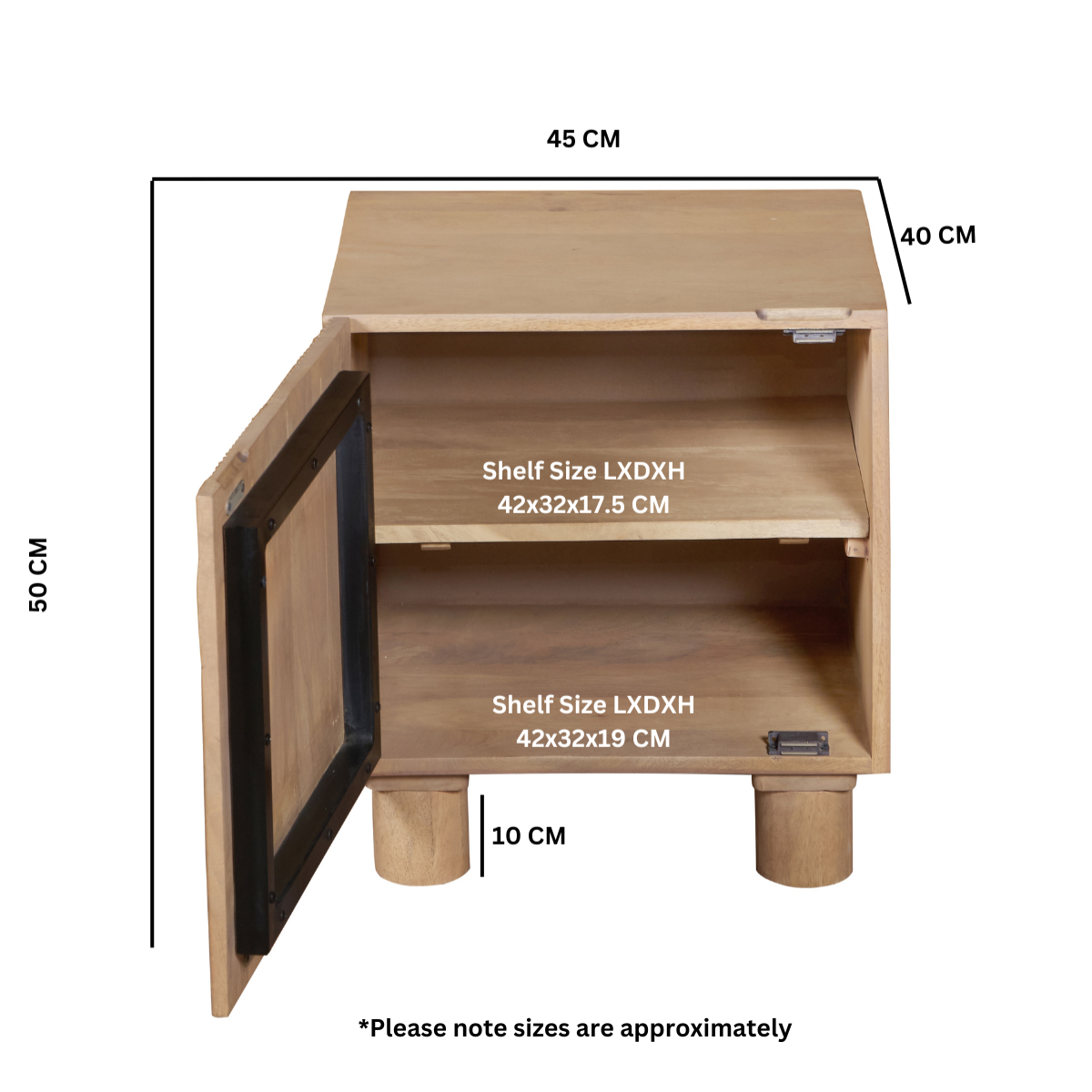 Austin Solid Wood Bedside Table - Image 4