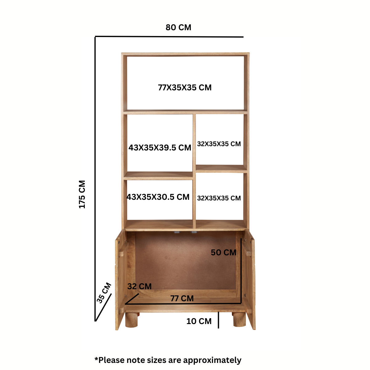 Austin Solid Wood Bookcase - Image 5