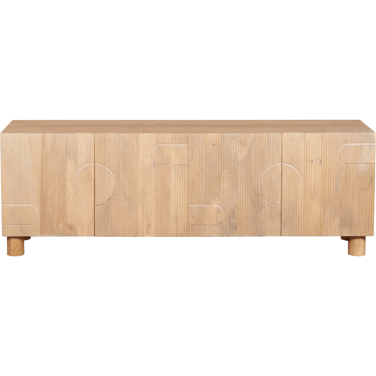 Austin Solid Wood Large Low Board Tv Cabinet - Image 2