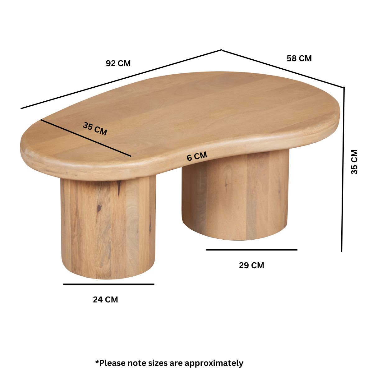 Austin Solid Wood Coffee Table - Image 4