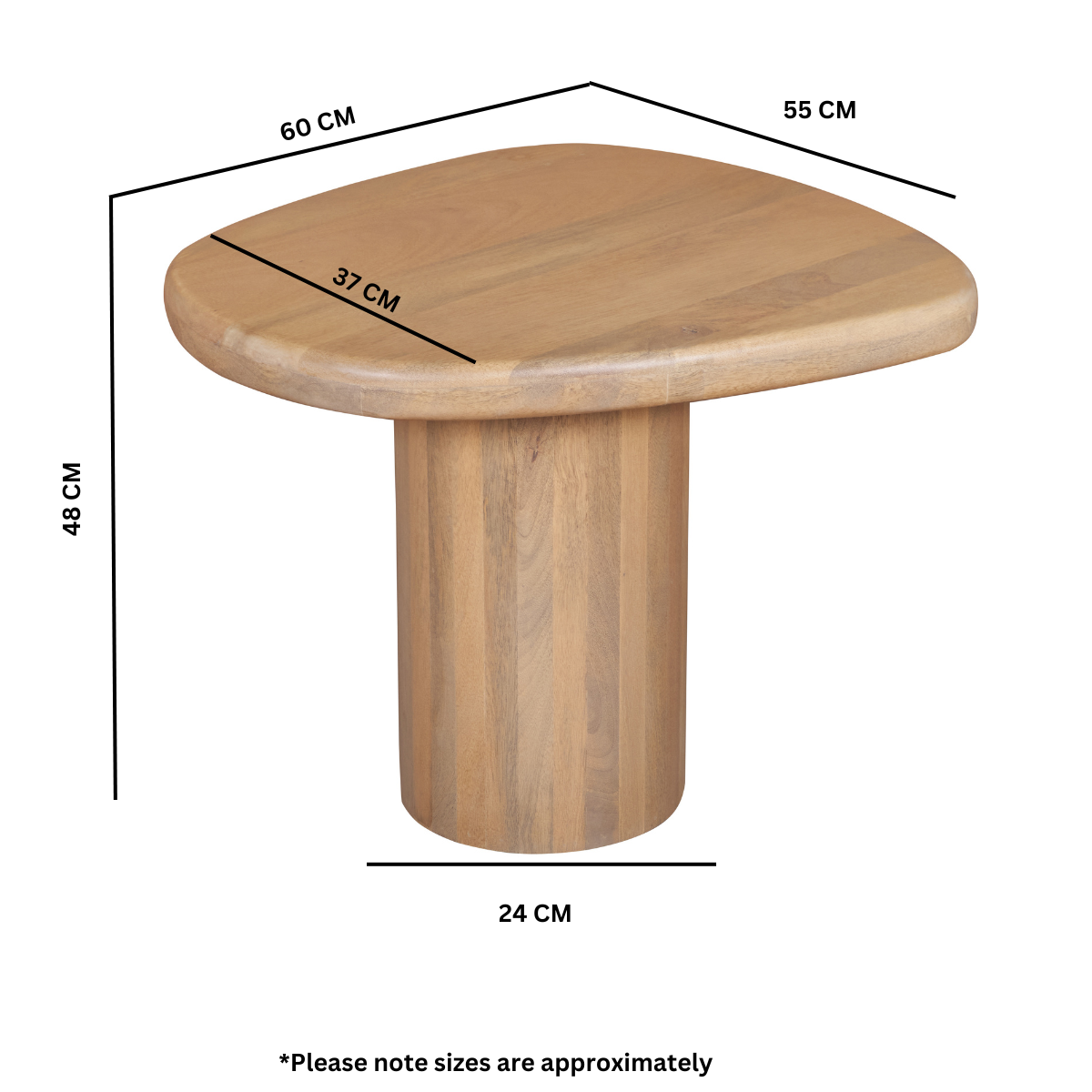 Austin Solid Wood Side Table - Image 4